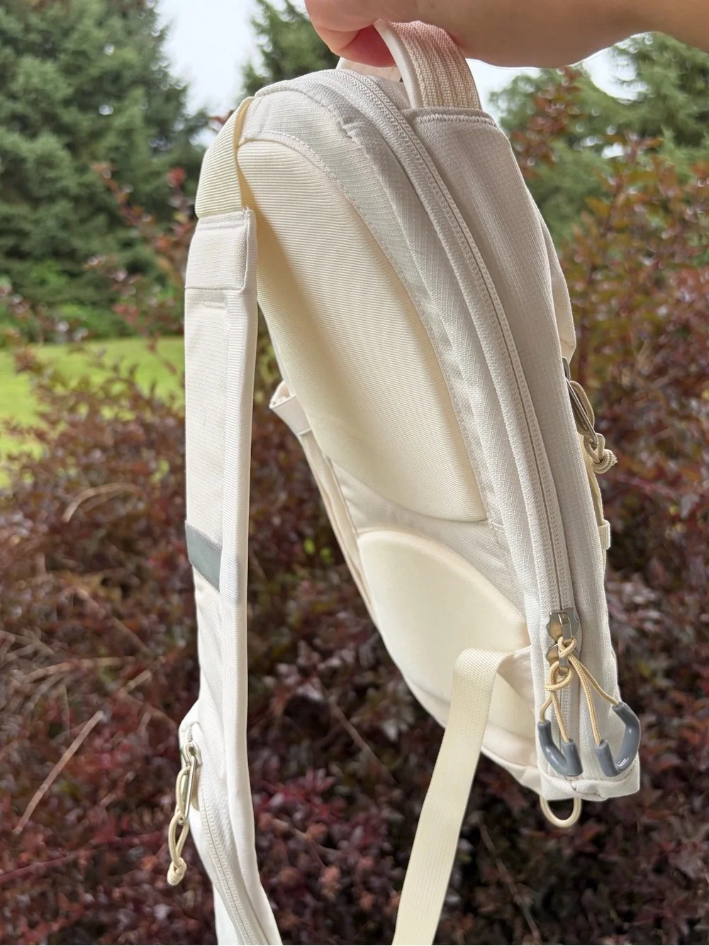 North Face borealis sling bag cream ivory mini backpack bag
